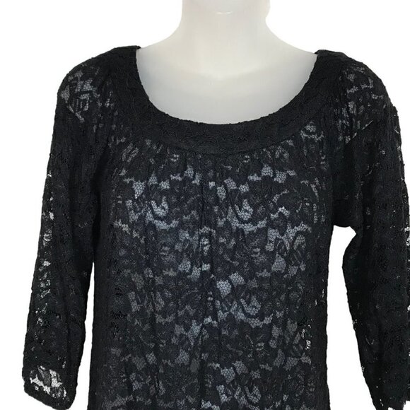 DIANE Von Furstenberg Lace Pattern Dress,  Black, Size 2 - Picture 3 of 7